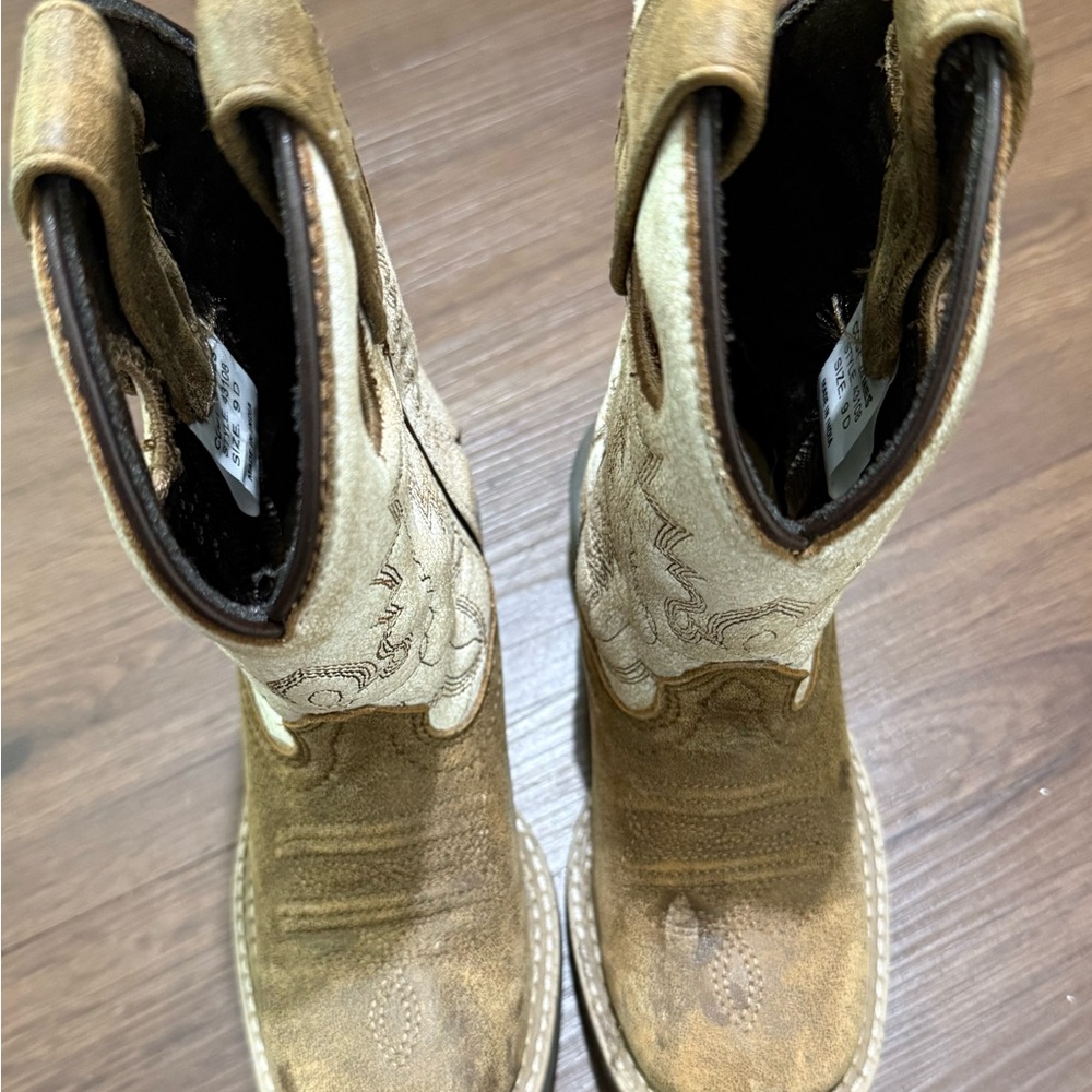 Kids Tan Western Boots